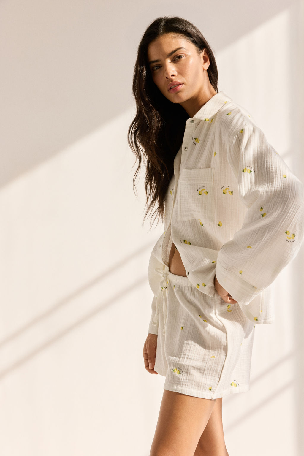Camisa y pantal?n corto de pijama - H&m фото 13