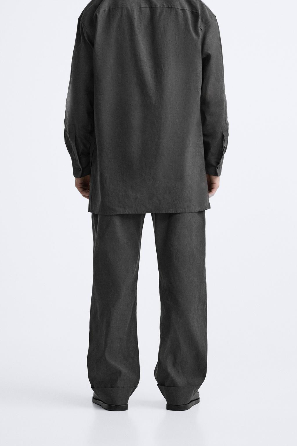 HEMP - COTTON TROUSERS - Zara фото 3