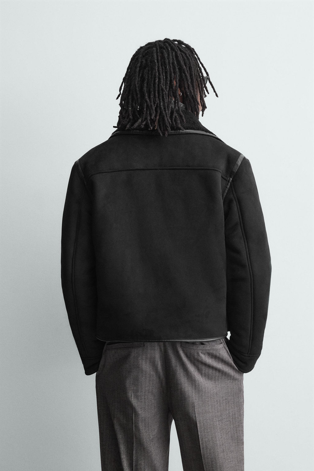 DOUBLE-FACED FAUX SUEDE JACKET - Zara фото 13
