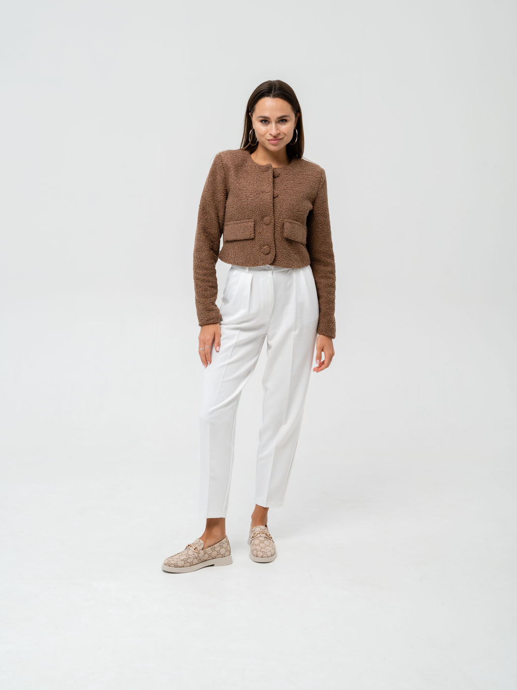 Лоферы туфли 172.1841be.Бежевый гуччи