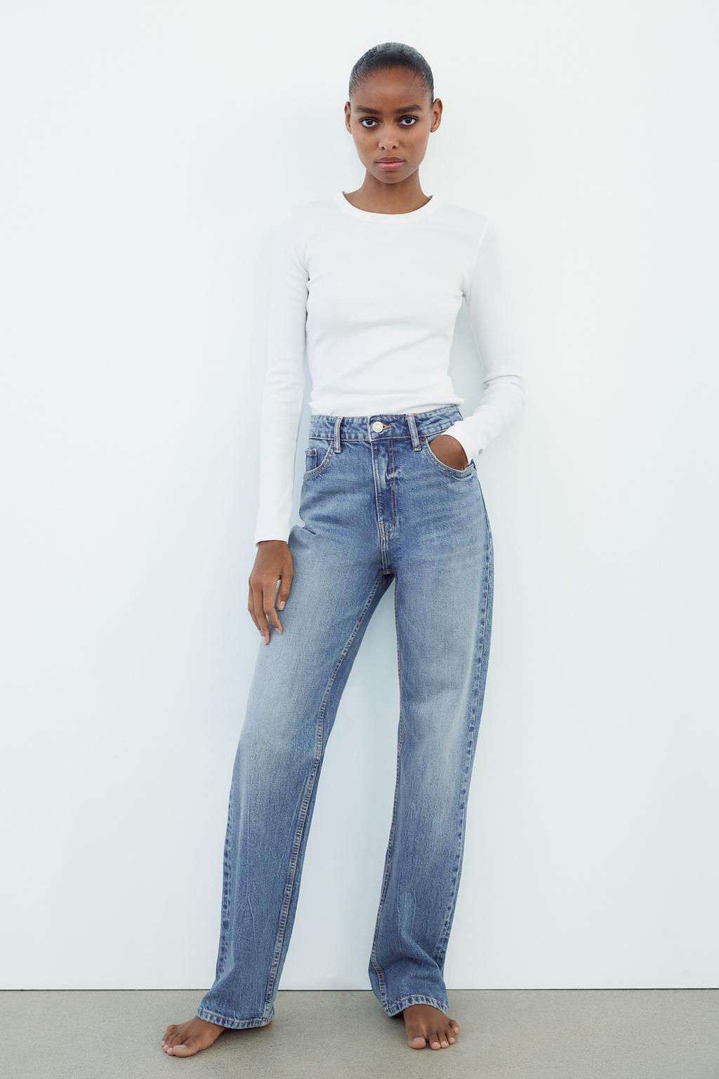 JEANS TRF STRAIGHT COMFORT HIGH WAIST - Zara фото 16