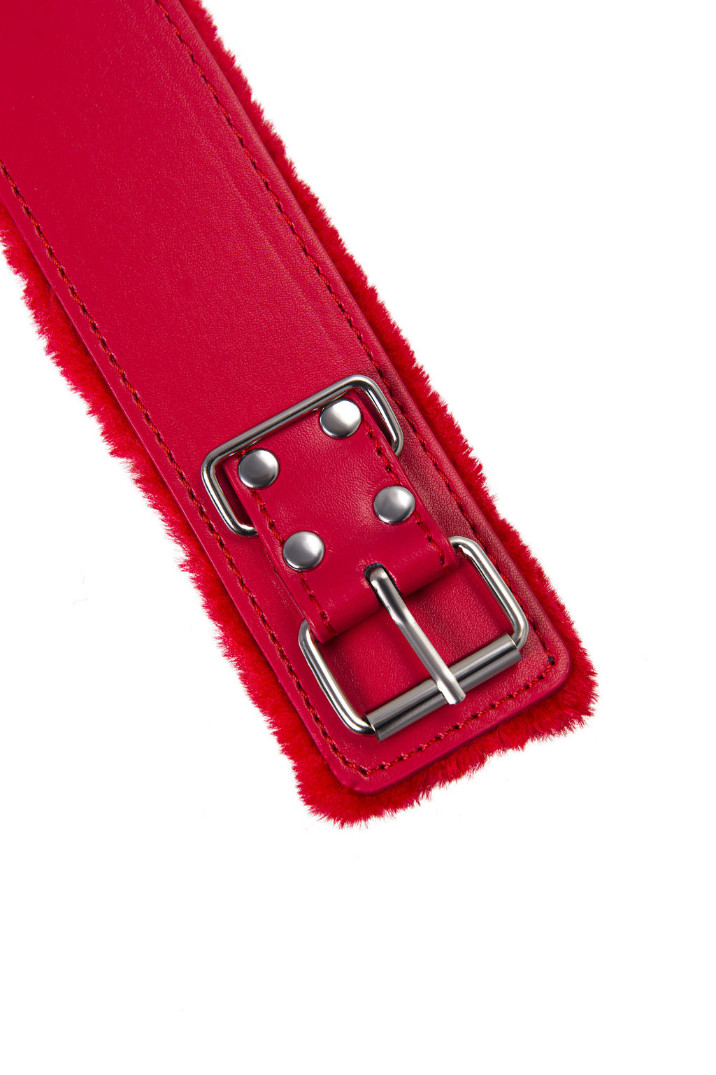 Ошейник TOYFA, PU кожа, красный, 43 см  фото 6