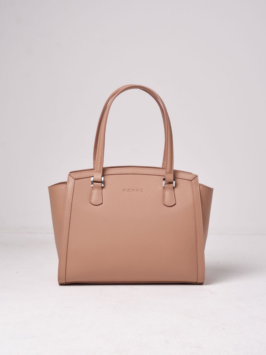 Сумка кожаная Azaro 30690 бежевая нуга