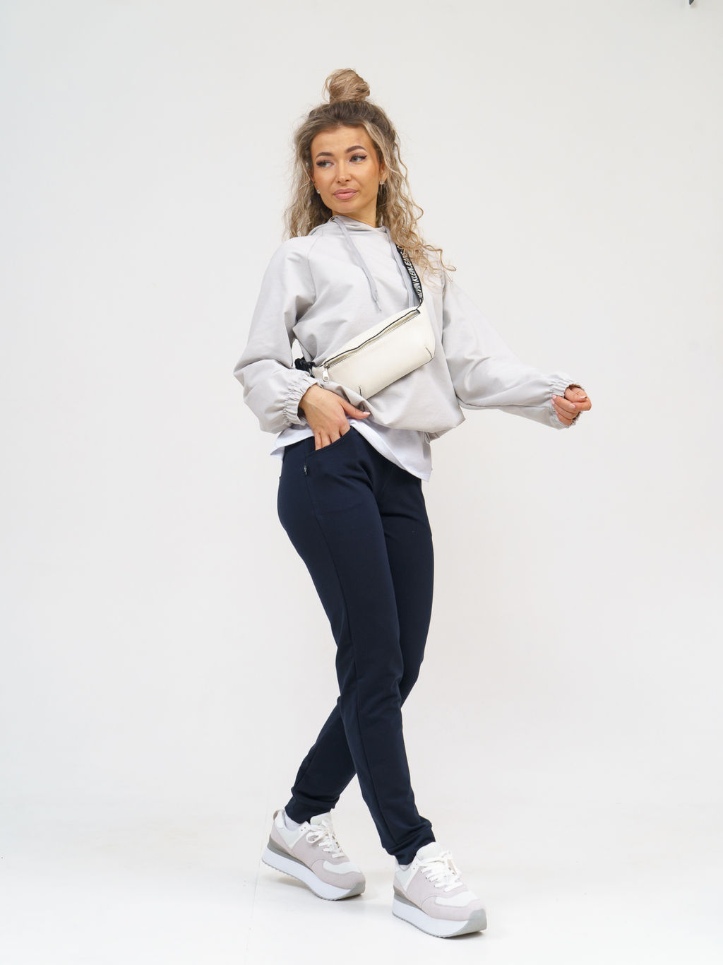 756 Брюки "Серо-синий"