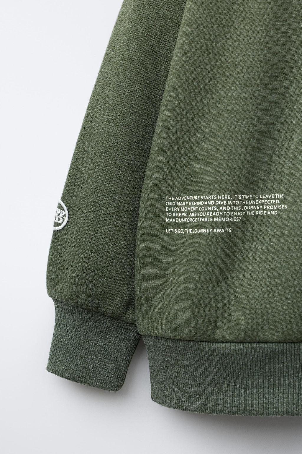 BRUSHED FLEECE SWEATSHIRT AND TROUSERS SET WITH SLOGAN - Zara фото 8