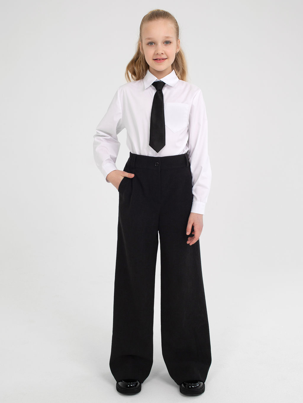 Брюки-палаццо для девочек - Синий мир фото 5