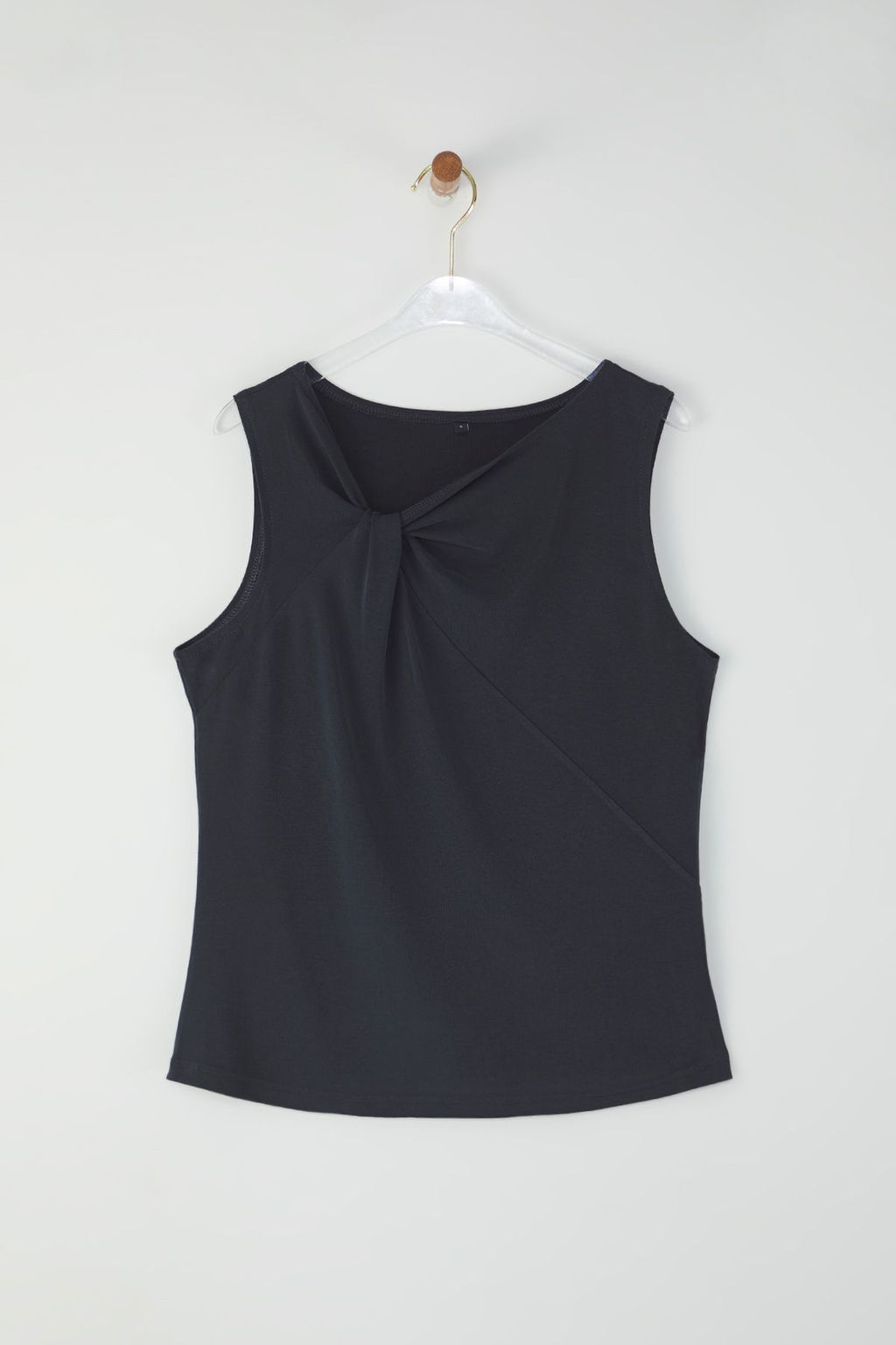 Antrasit More Sustainable Modal Icerikli Asimetrik Yaka S?f?r Kol Regular Orme Bluz TWOSS25BZ00469