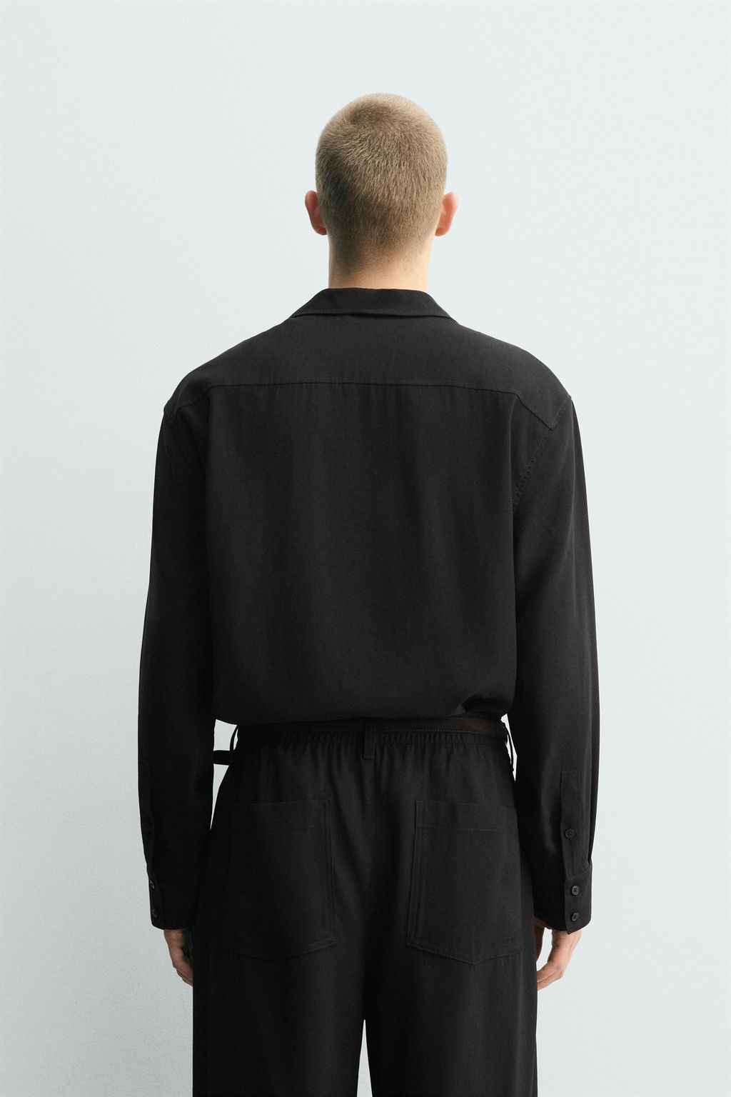 Рубашка Fluid Relaxed Fit черная