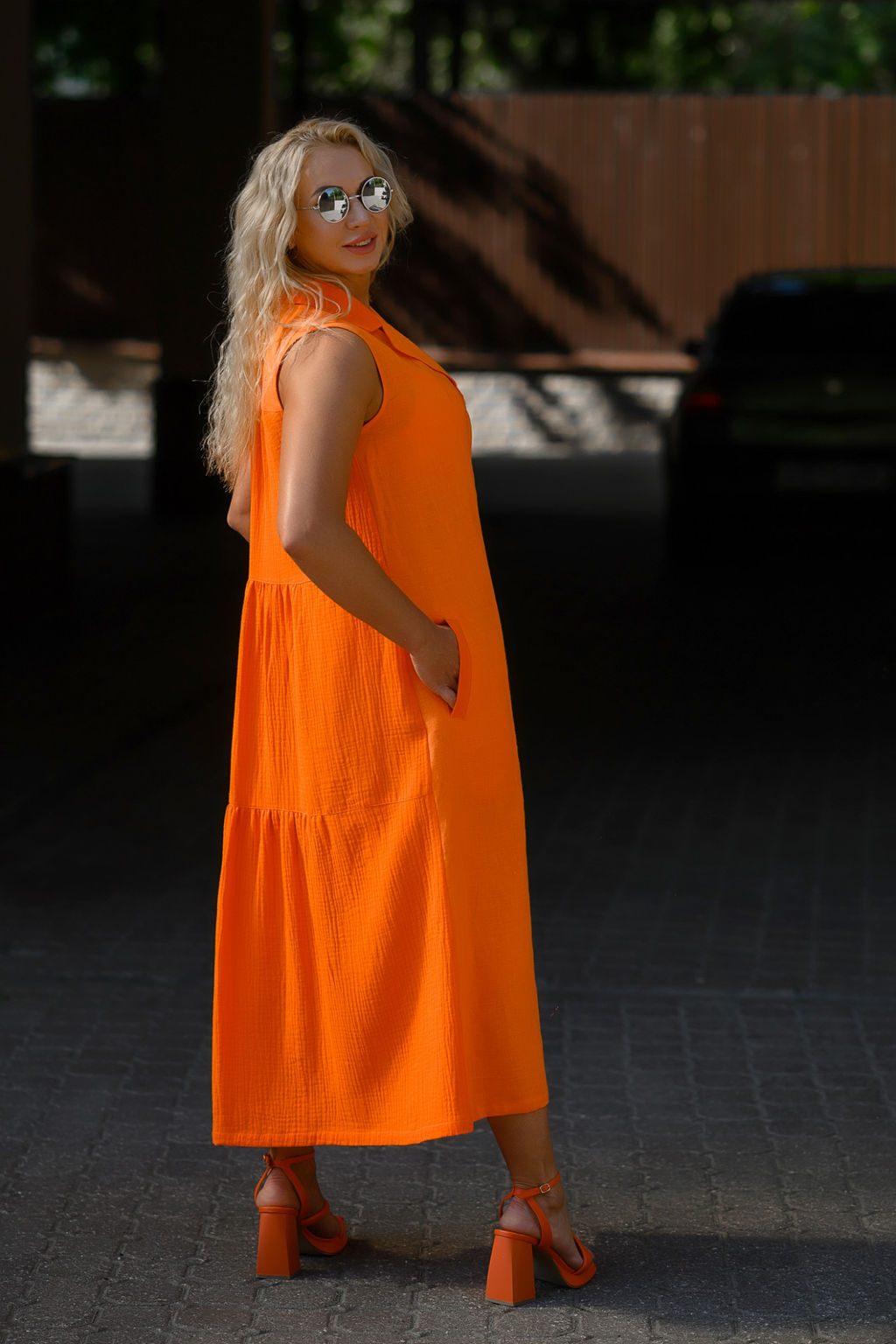 100% ЛЁН+100% ХЛОПОК ПЛАТЬЕ-САРАФАН - Новый лен фото 3