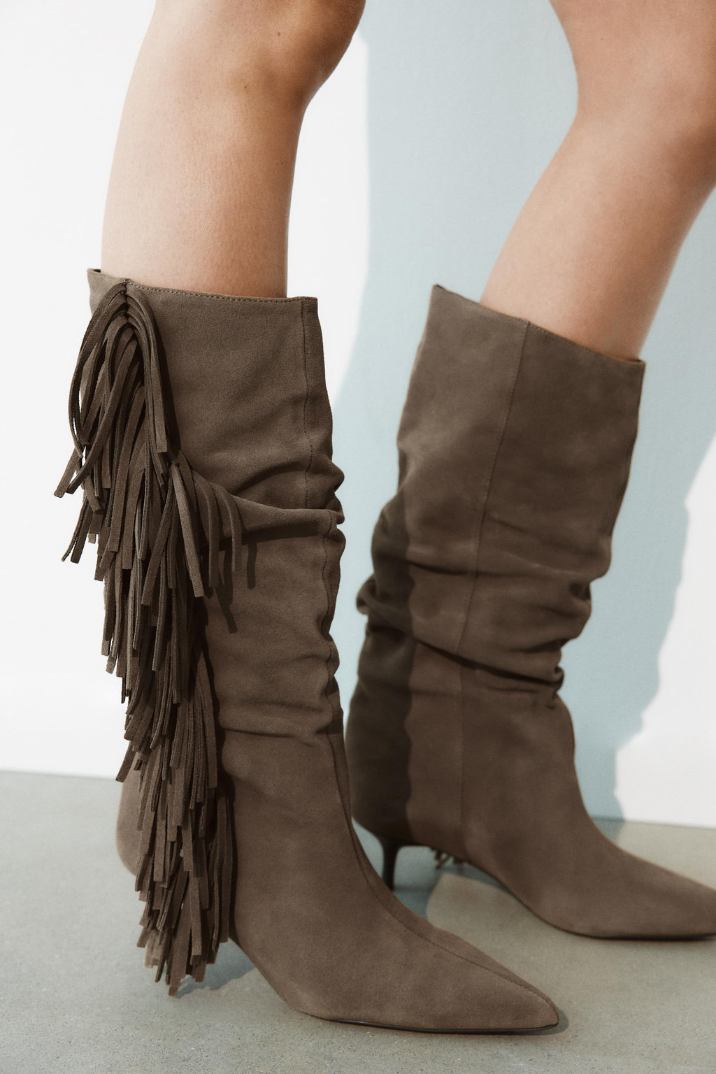 BOTA FLECOS SERRAJE / Tostado oscuro - Zara фото 2