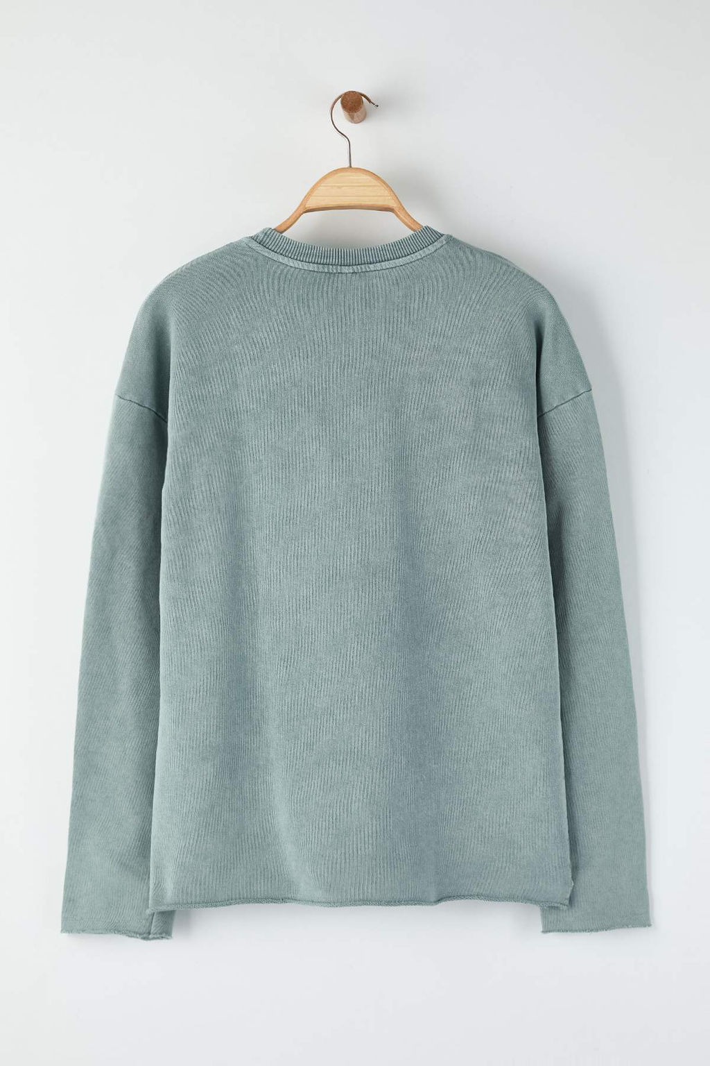 Gri Yeni Oversize/Genis Kesim Eskitme/Soluk Efekt Kal?n Sweatshirt TMNAW26SW00022