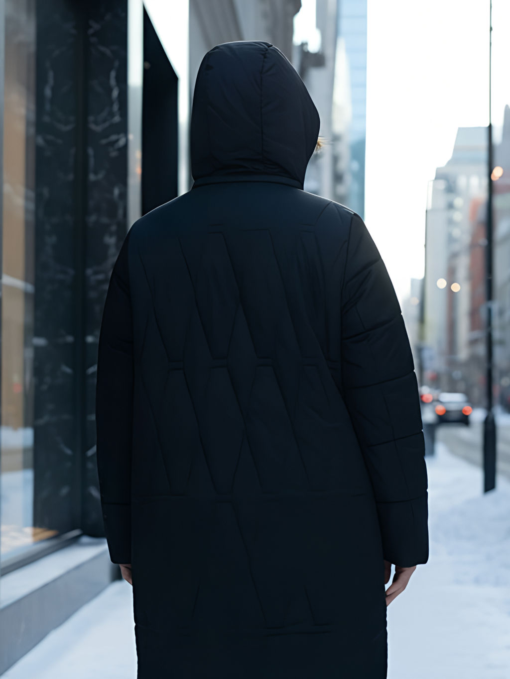 Пальто зимнее утепленное женское большого размера черного цвета 7699Ch - Visdeer фото 24