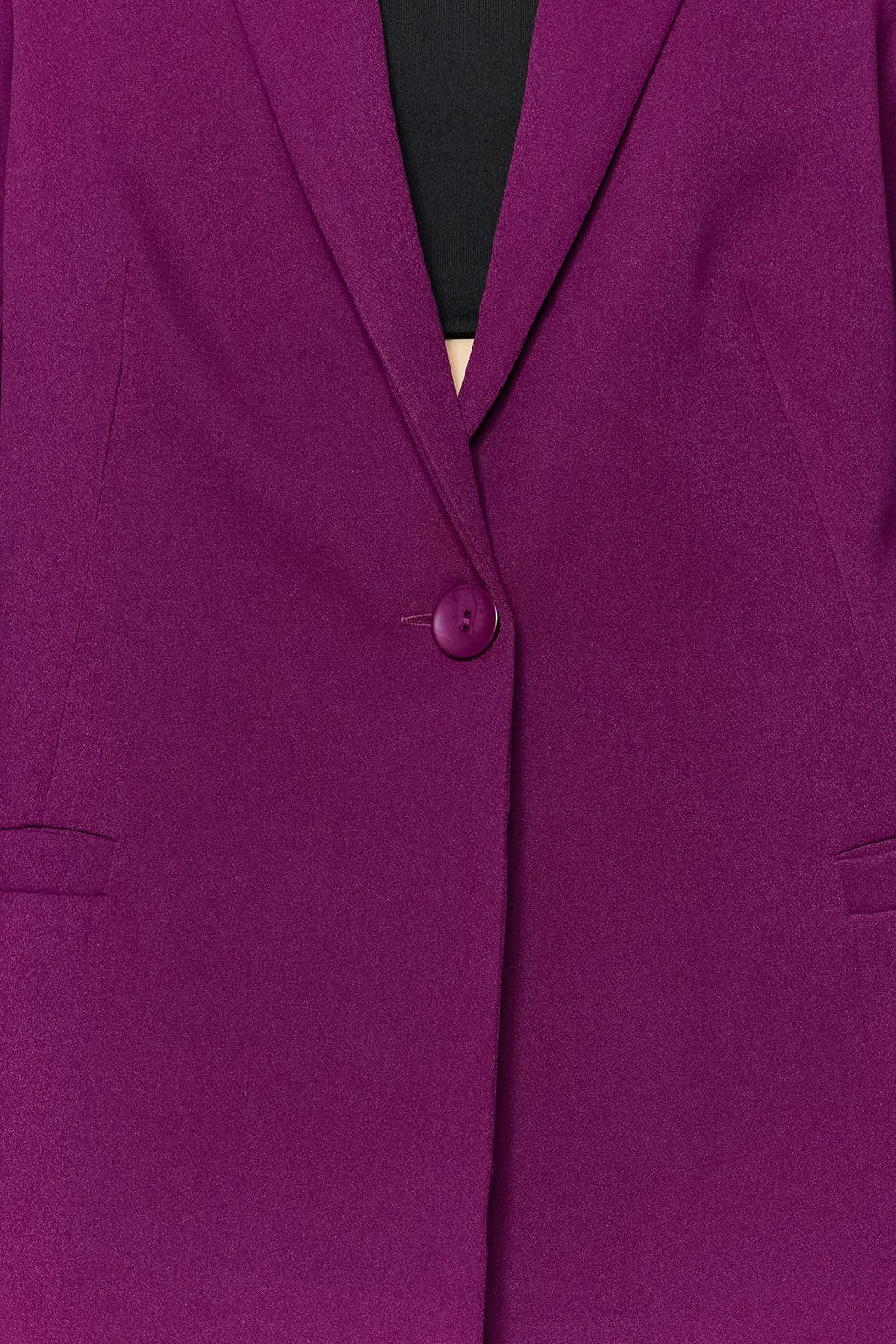 Koyu Mor Regular Astar Detayl? Dokuma Blazer Ceket TWOAW20CE0316