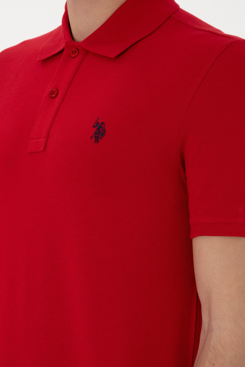 Erkek Slim Fit Polo Yaka K_rm_z_ Basic Ti__rt - U.s. polo assn фото 7