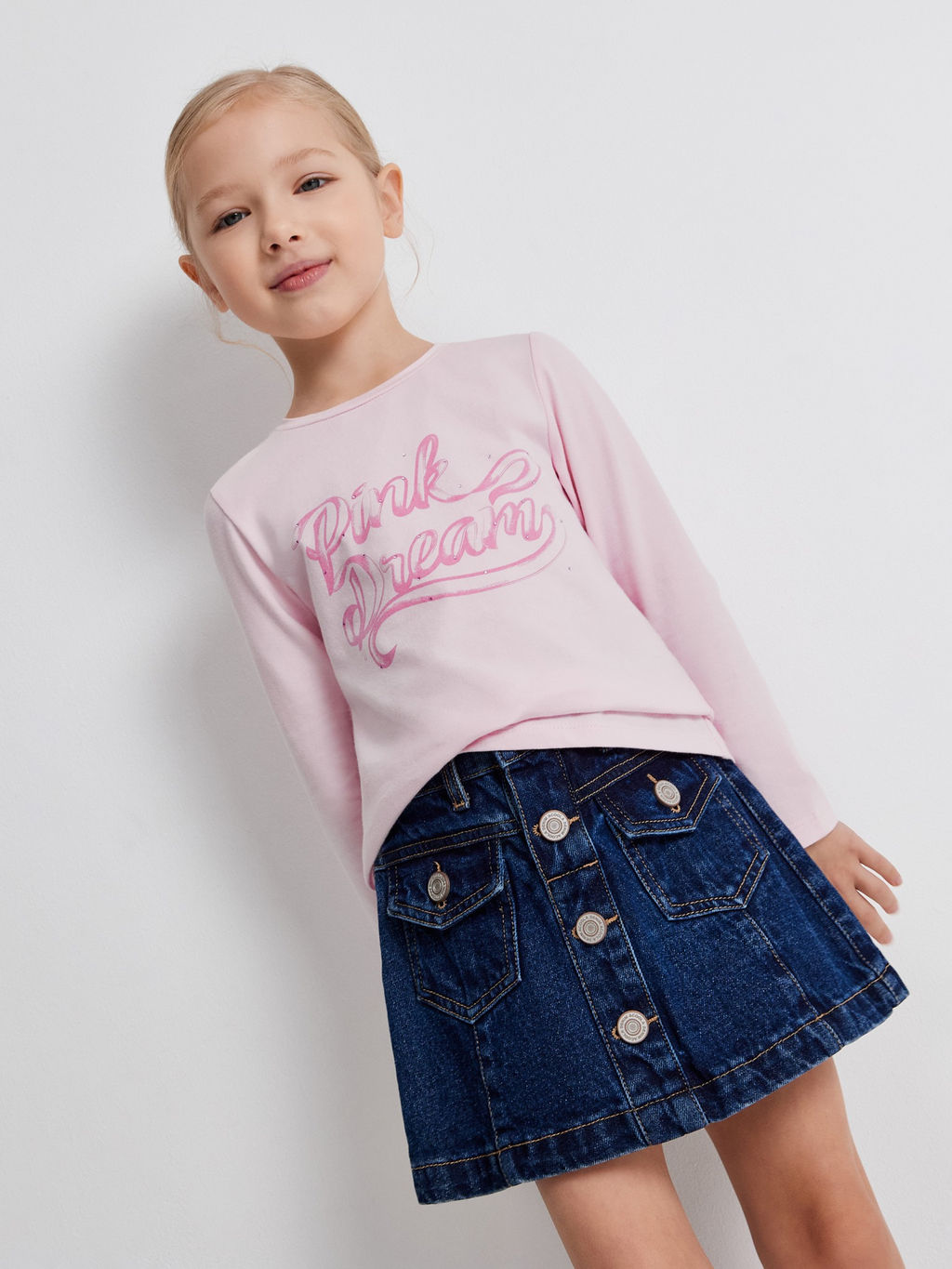 ACOOLA / Юбка джинсовая детская для девочек Kornish синий  фото 5