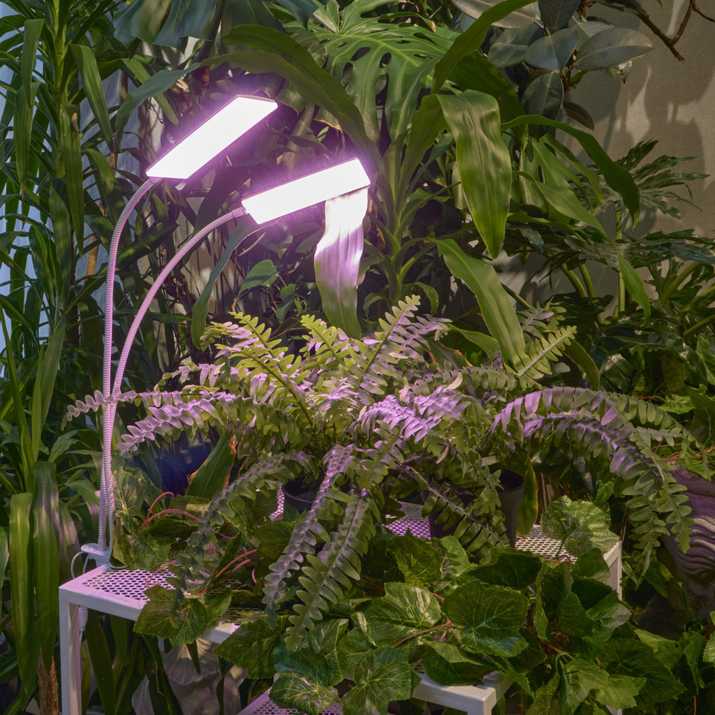 ULT-P37-24W/SPLE/TM/60 IP40 WHITE TWIN Светильник для растений светодиодный с таймером, на прищепке. Спектр для фотосинтеза. TM Uniel