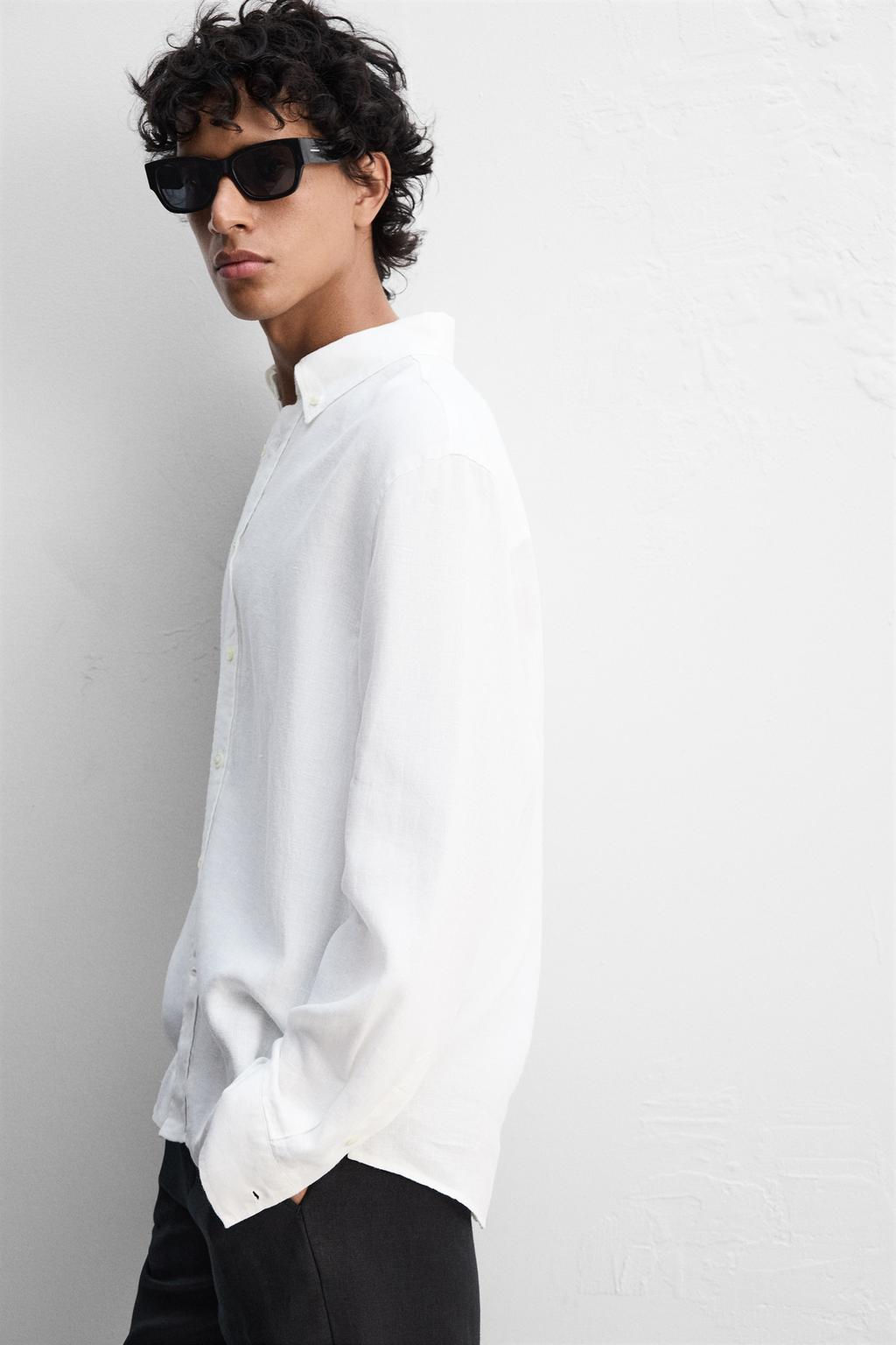 100% LINEN SHIRT - Zara фото 17