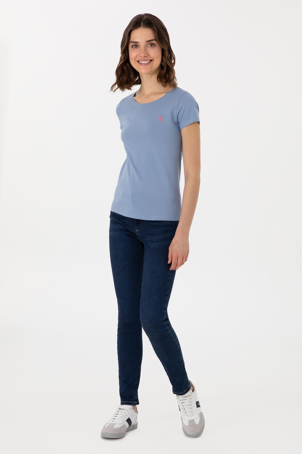 Kad_n Mavi Bisiklet Yaka Ti__rt Sepette S_rpriz _ndirim - U.s. polo assn фото 4