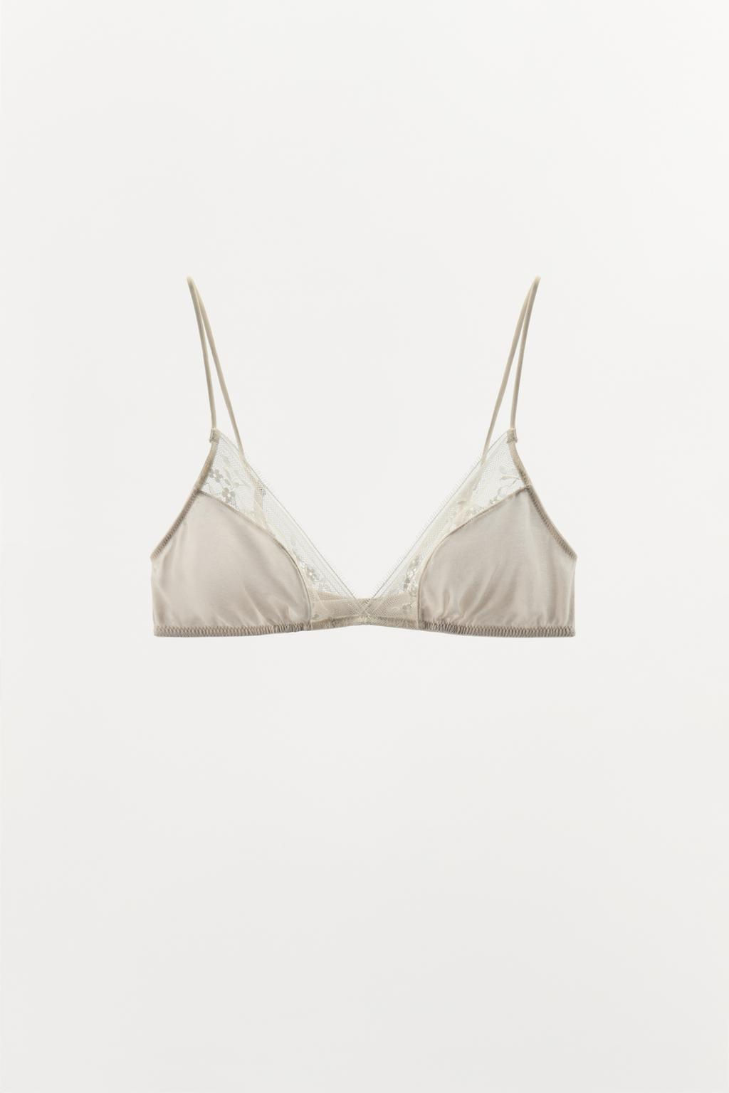 LACE TRIANGLE BRALETTE - Zara фото 4