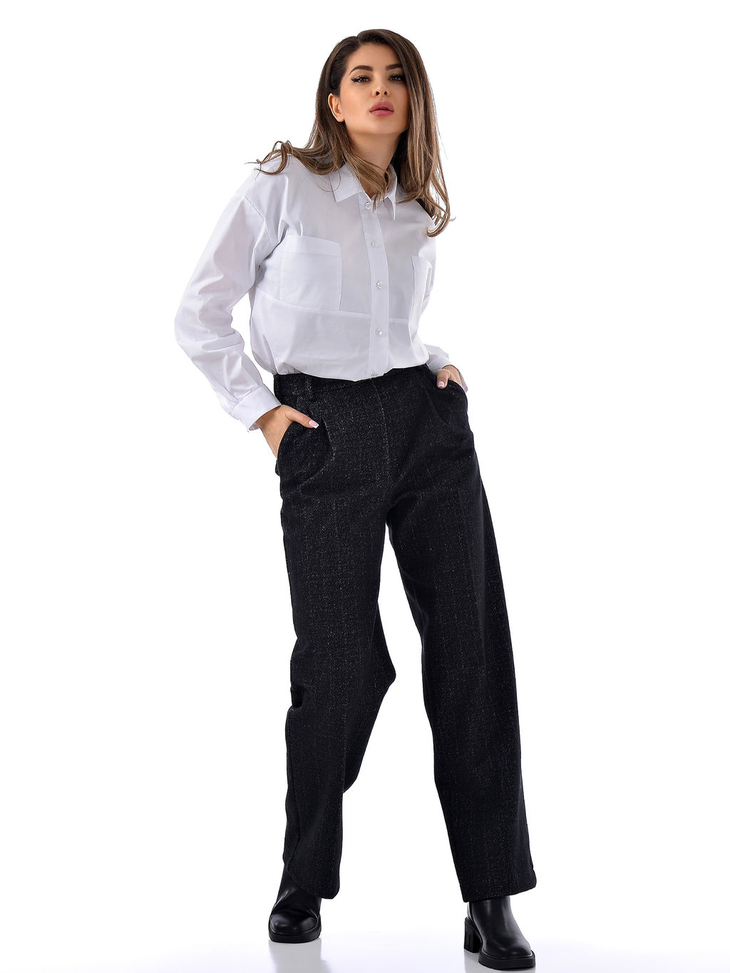 Базовая белая рубашка - А+б коллекция фото 8