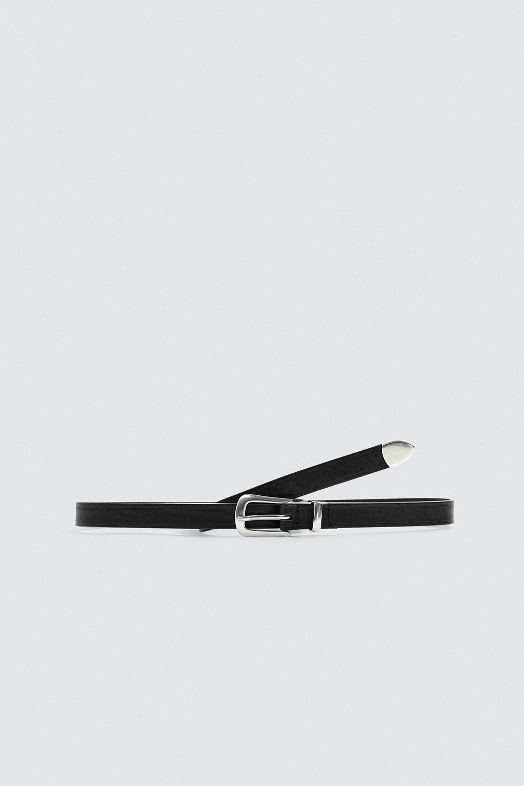 VINTAGE EFFECT LEATHER BELT - Zara фото 2