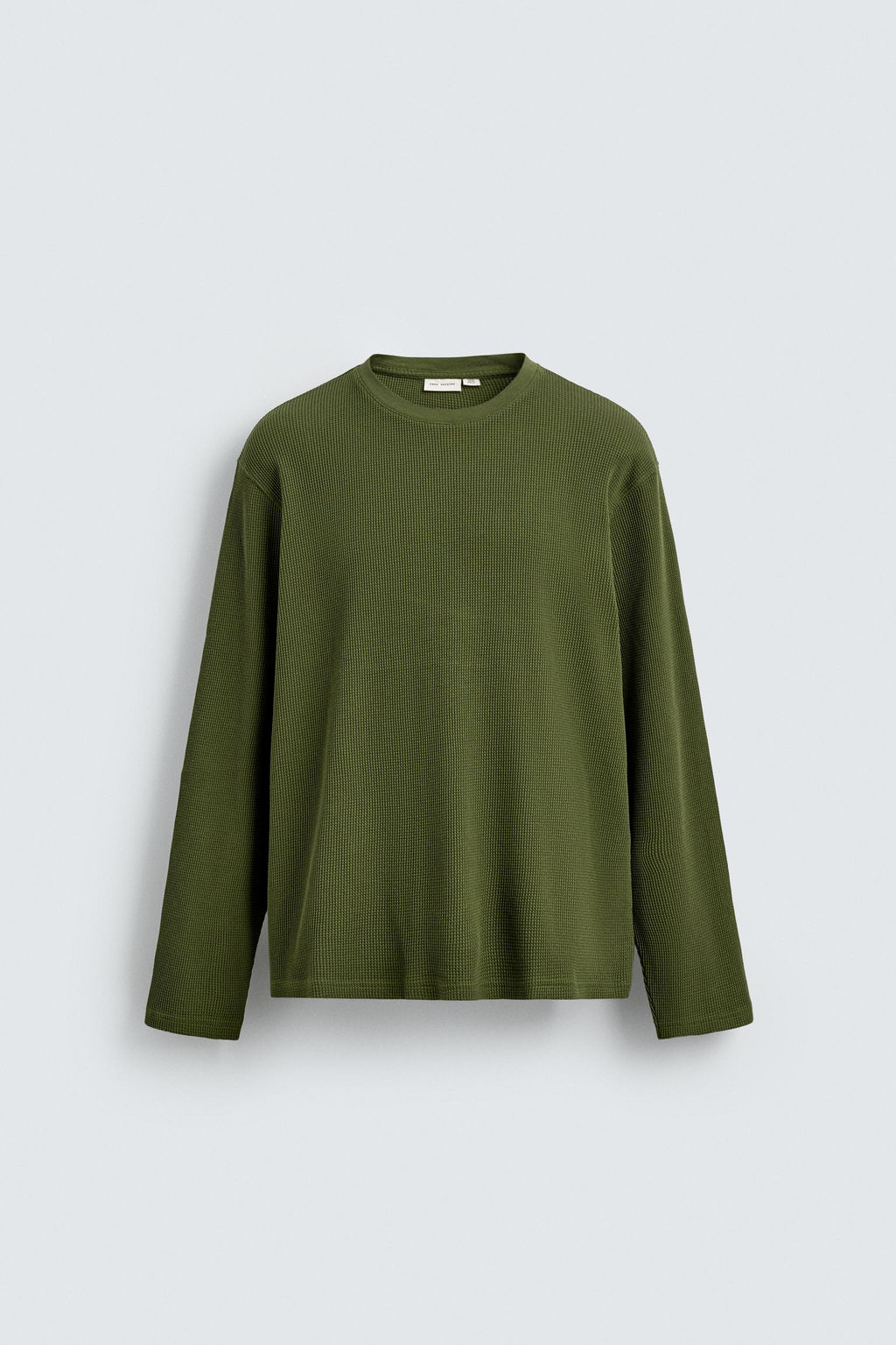 CAMISETA ESTRUCTURA WAFFLE / Khaki - Zara фото 8