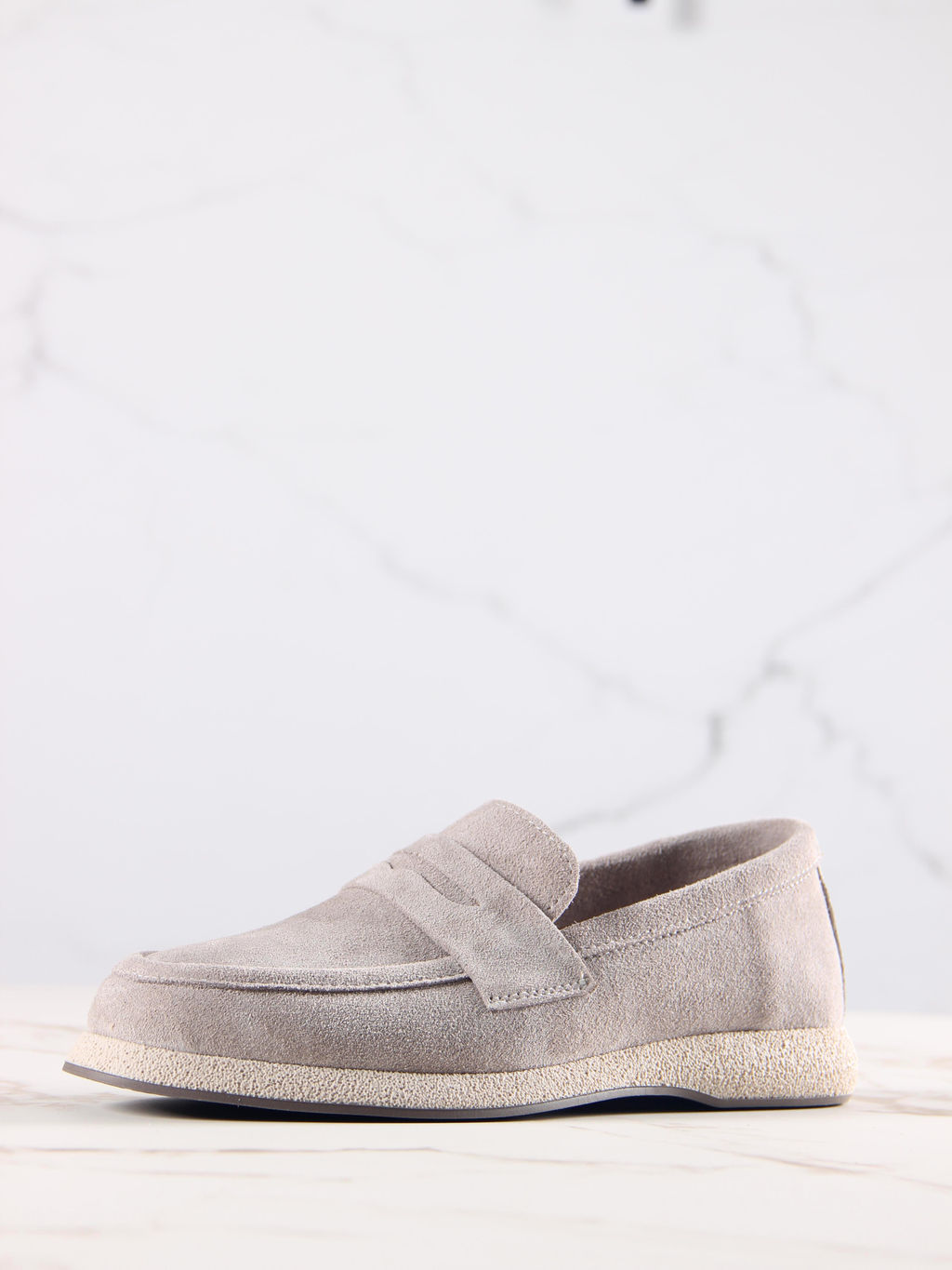 Лоферы 177.1607be.Каменный замша