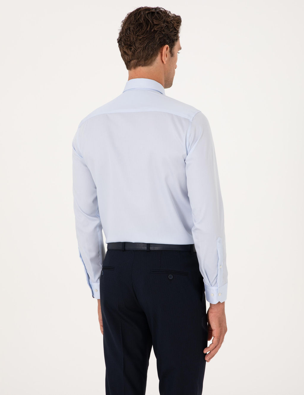 A__k Mavi Slim Fit Non Iron Klasik G_mlek - Cacharel фото 5