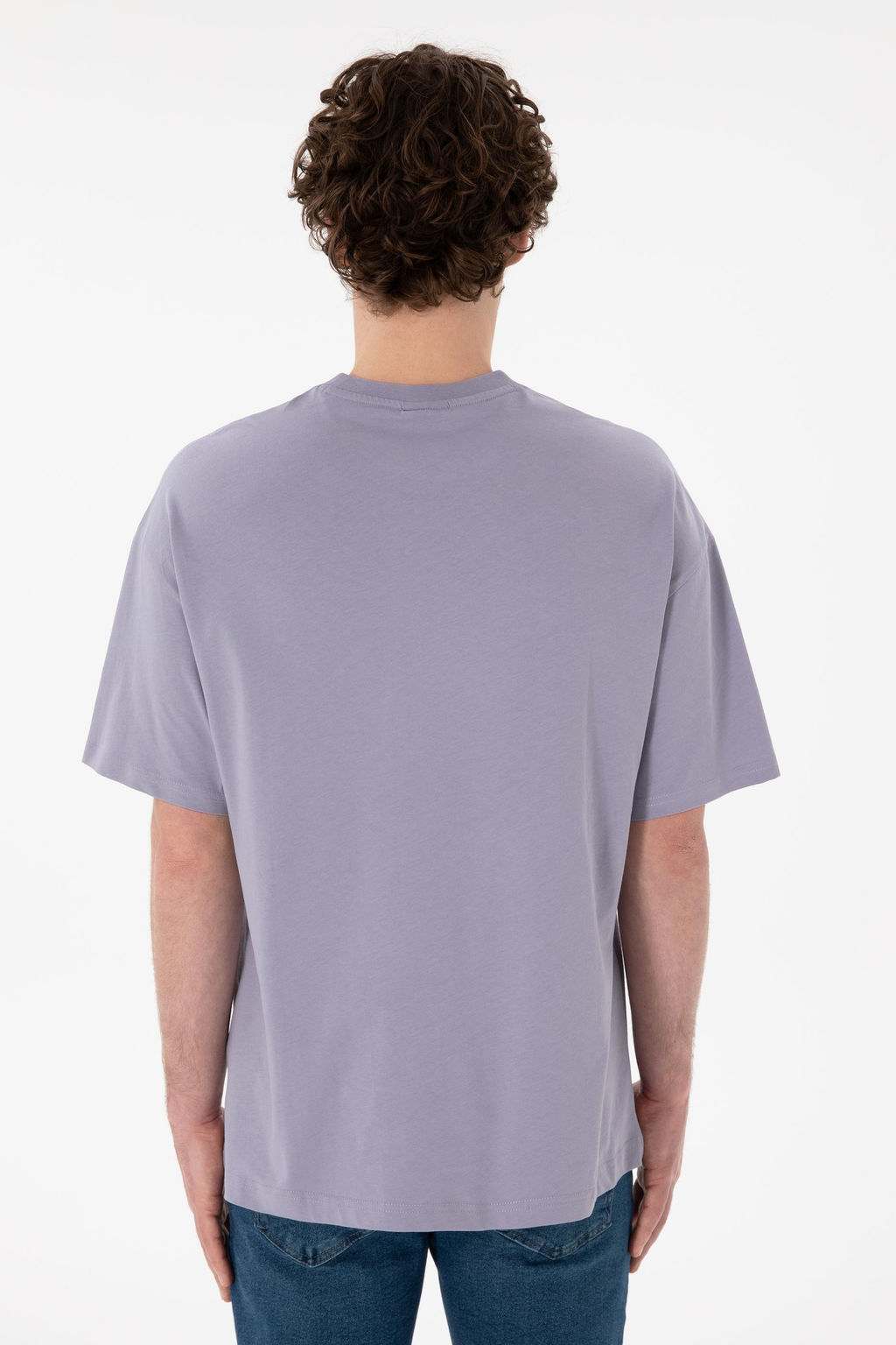 Erkek Oversize Fit Bisiklet Yaka Gri Ti__rt Sepette S_rpriz _ndirim - U.s. polo assn фото 6