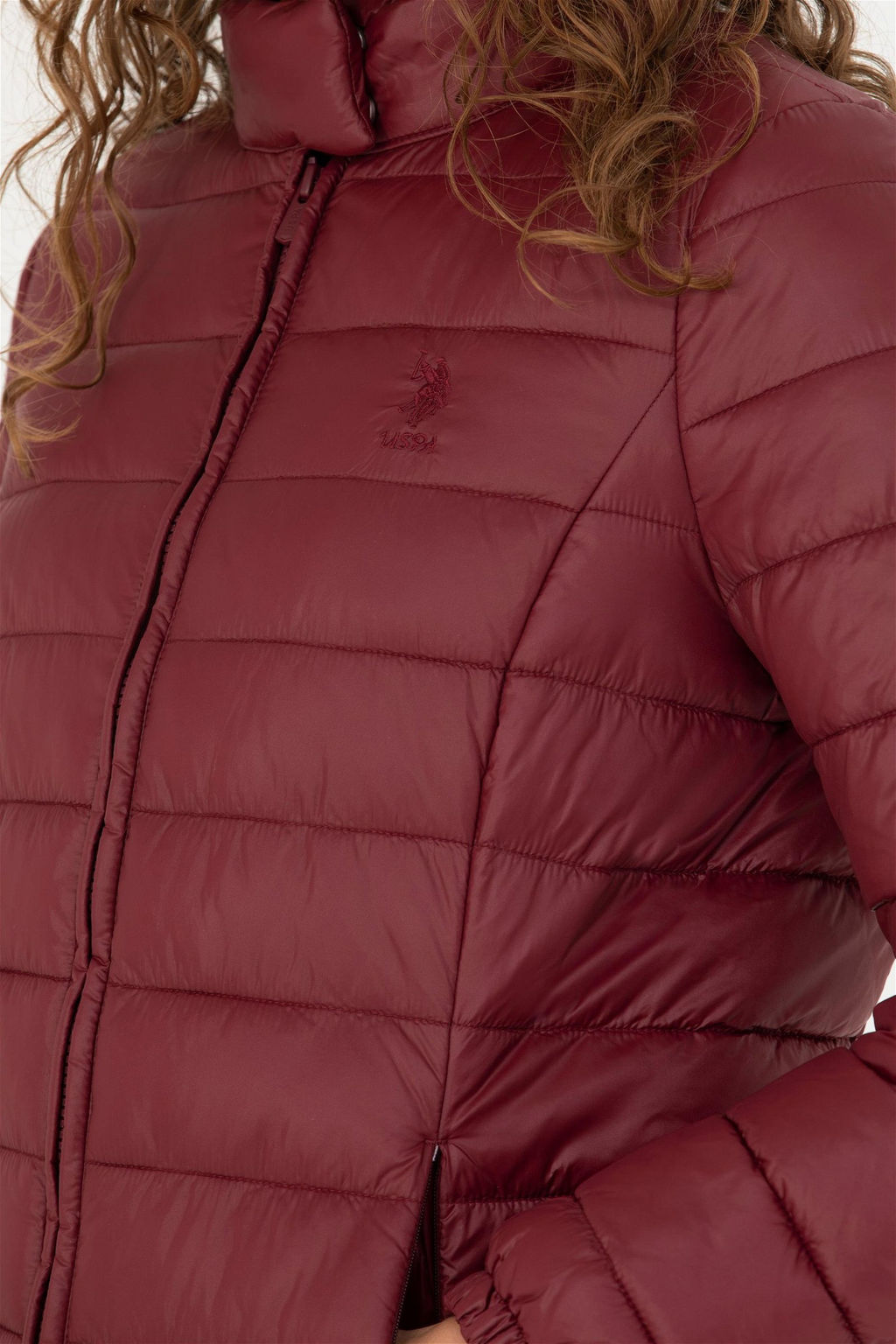 U. S. Polo Assn Женское бордовое пальто - U.s. polo assn фото 7