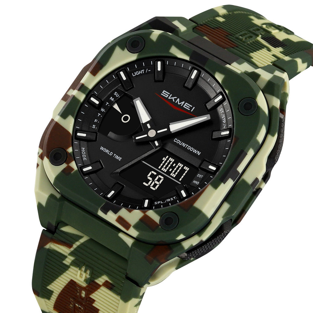 Часы наручные Skmei мужские электронные спортивные 2328green-camo