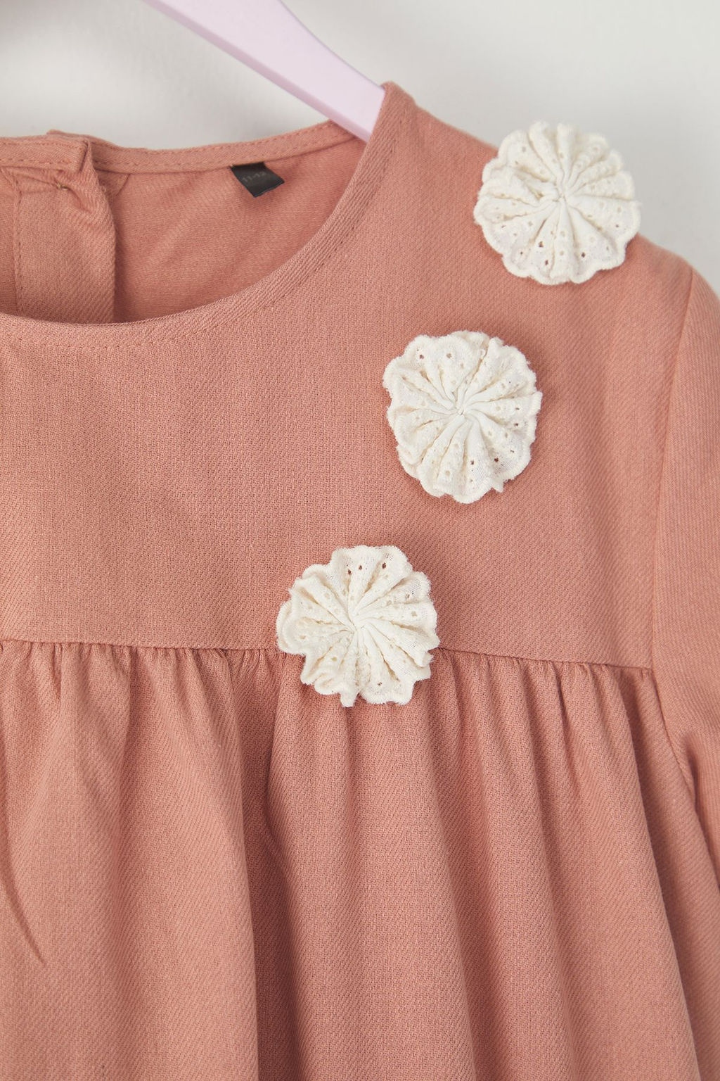 Ac?k Mavi K?z Cocuk %100 Pamuk Mini Cicekli K?sa Kollu Bayraml?k Dokuma Elbise TKDSS25EL00021 - Trendyolmilla фото 8