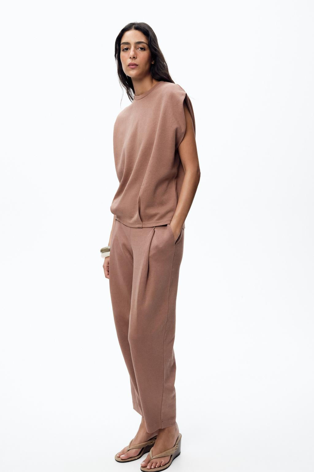 WASHED INTERLOCK T-SHIRT - Zara фото 10