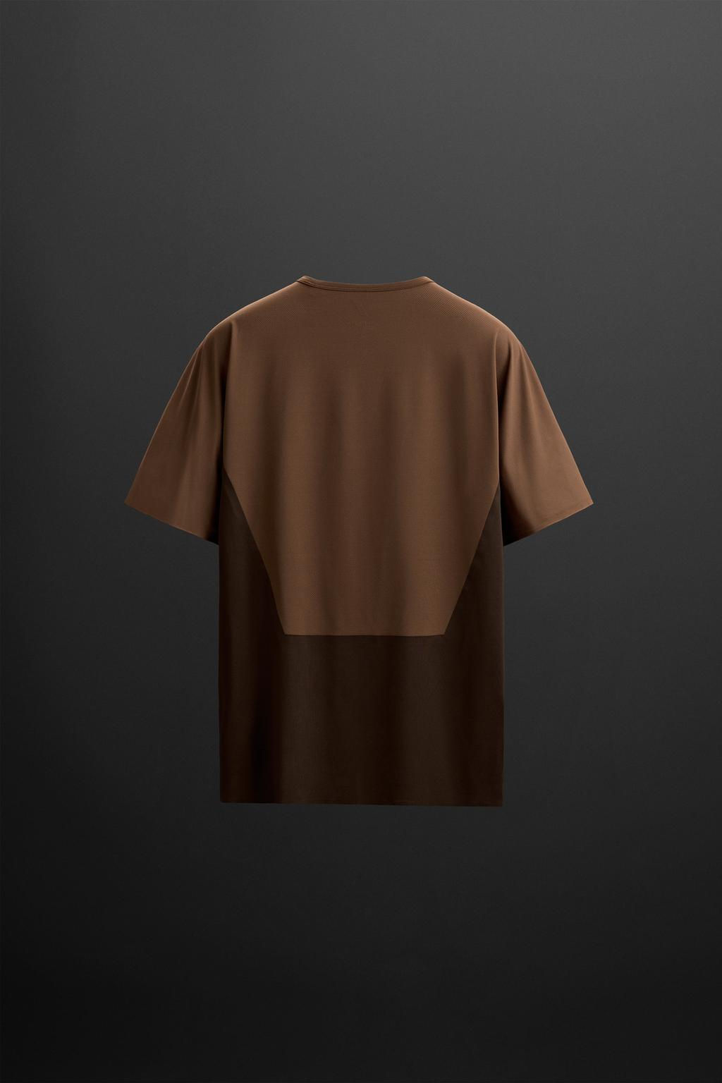COLOUR BLOCK TECHNICAL T-SHIRT - Zara фото 2