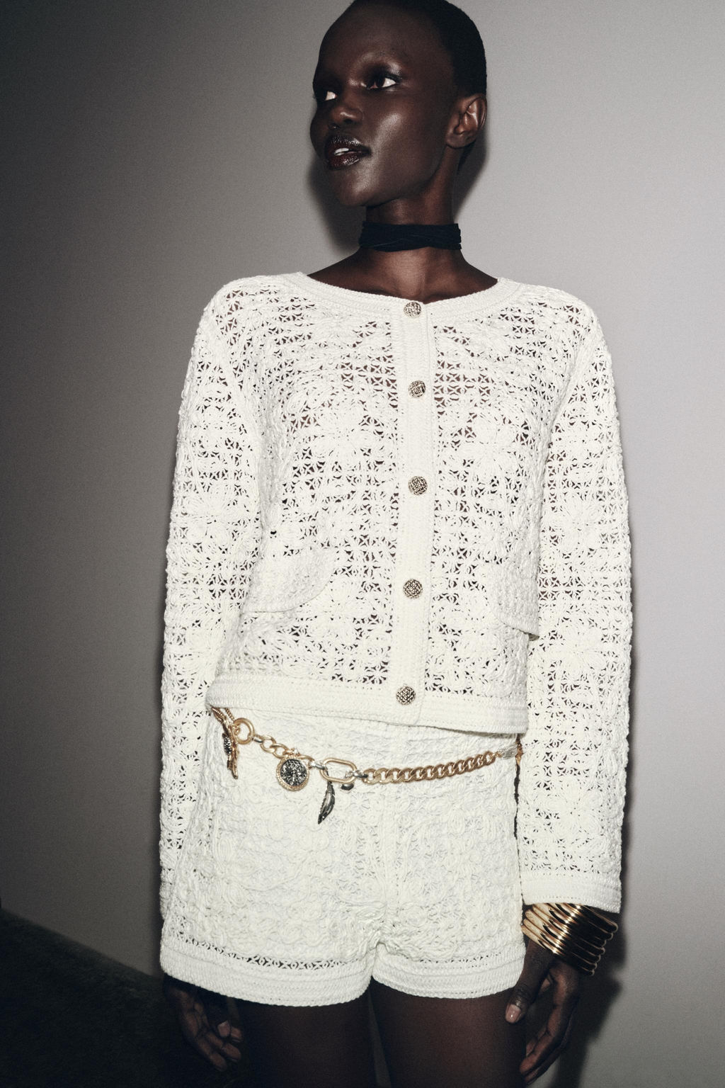 CROCHET JACKET WITH BUTTONS - Zara фото 2