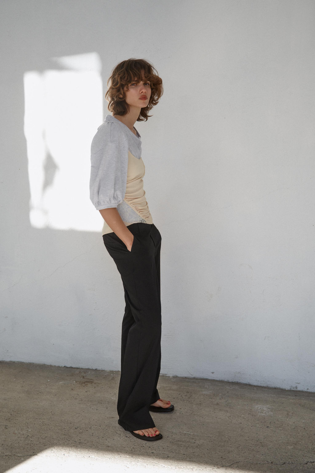 PANTAL?N RECTO TIRO BAJO / Negro