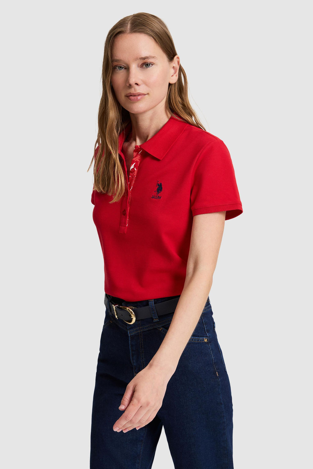 Kad_n K_rm_z_ Polo Yaka Basic Ti__rt