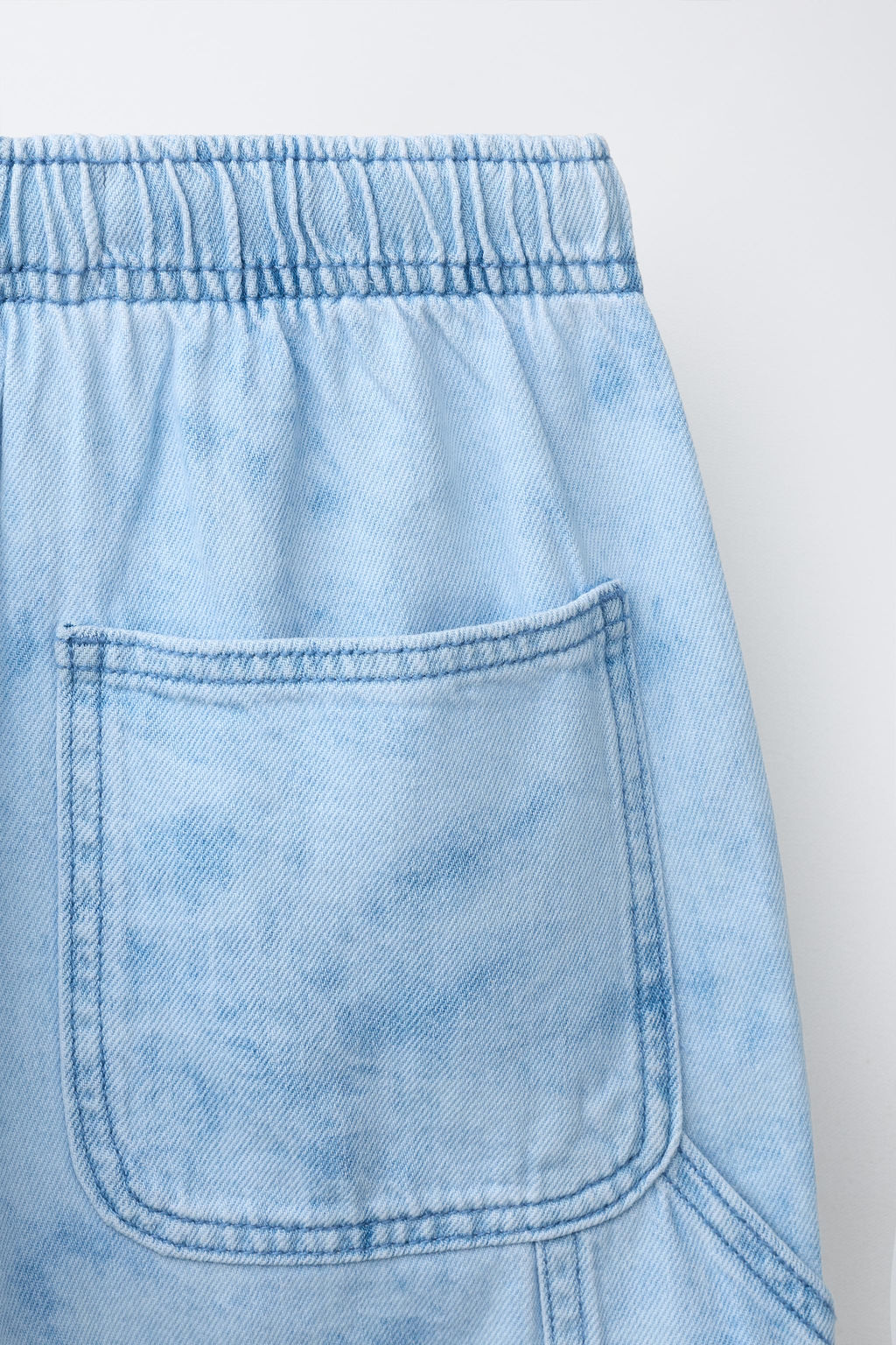BERMUDA DENIM TIE DYE / Azul claro - Zara фото 4