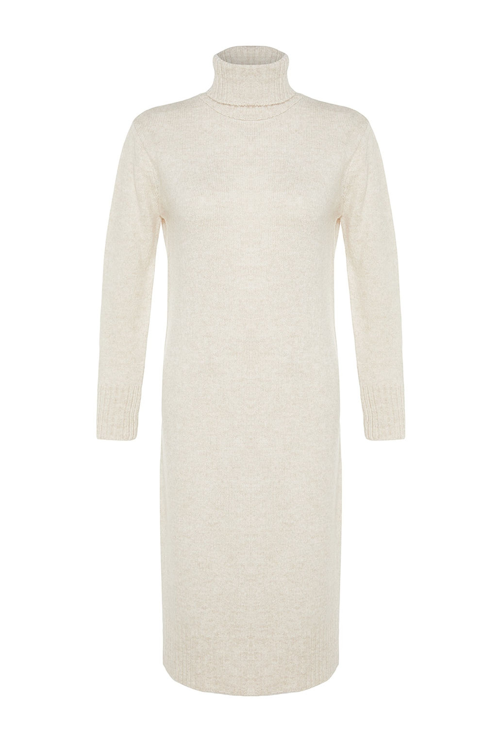 TRENDYOLMILLA Camel Midi Triko Genis Kal?p Yumusak Dokulu Elbise TWOAW24EL00034 фото 20