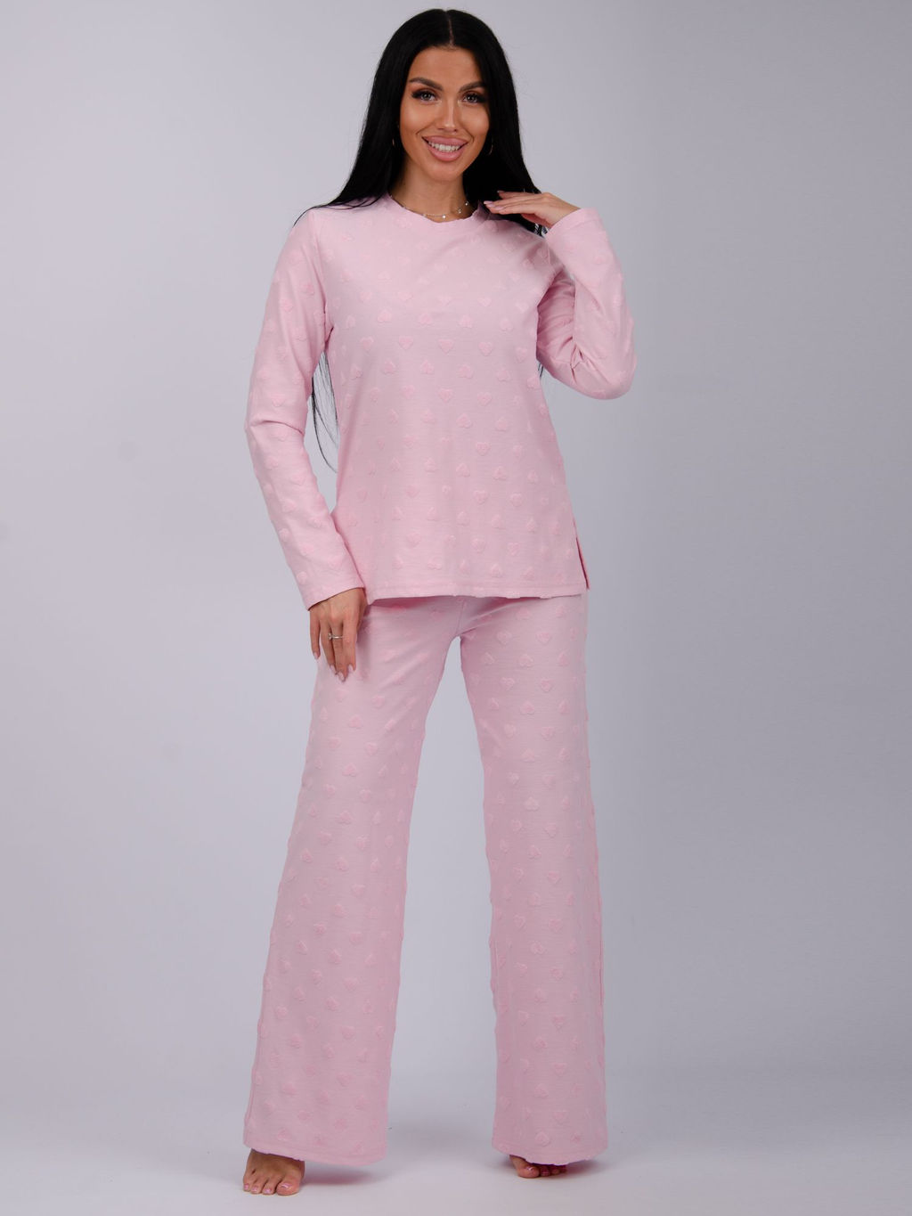 Пижама "Лёгкость 2" розовая, махра