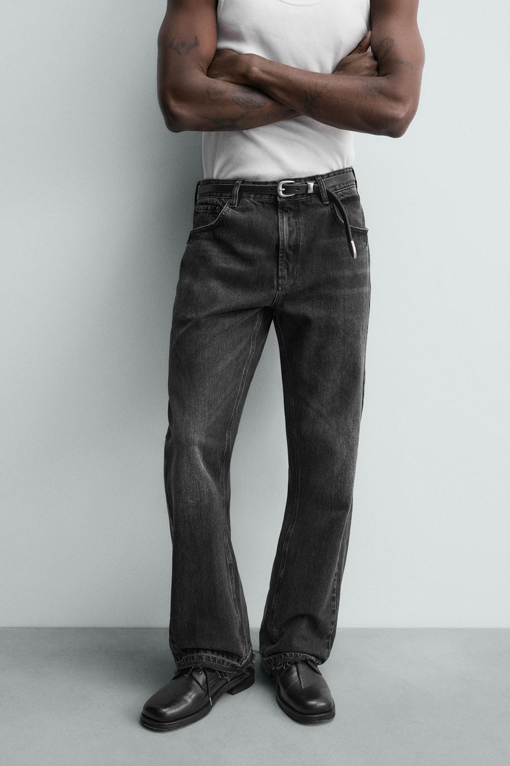 JEANS FLARE FIT / Carb?n - Zara фото 5
