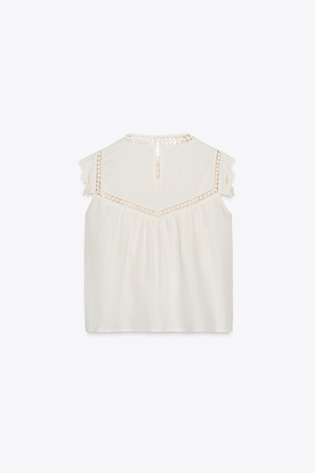 ZW COLLECTION SHIRT WITH RUFFLED CHEST - Zara фото 7