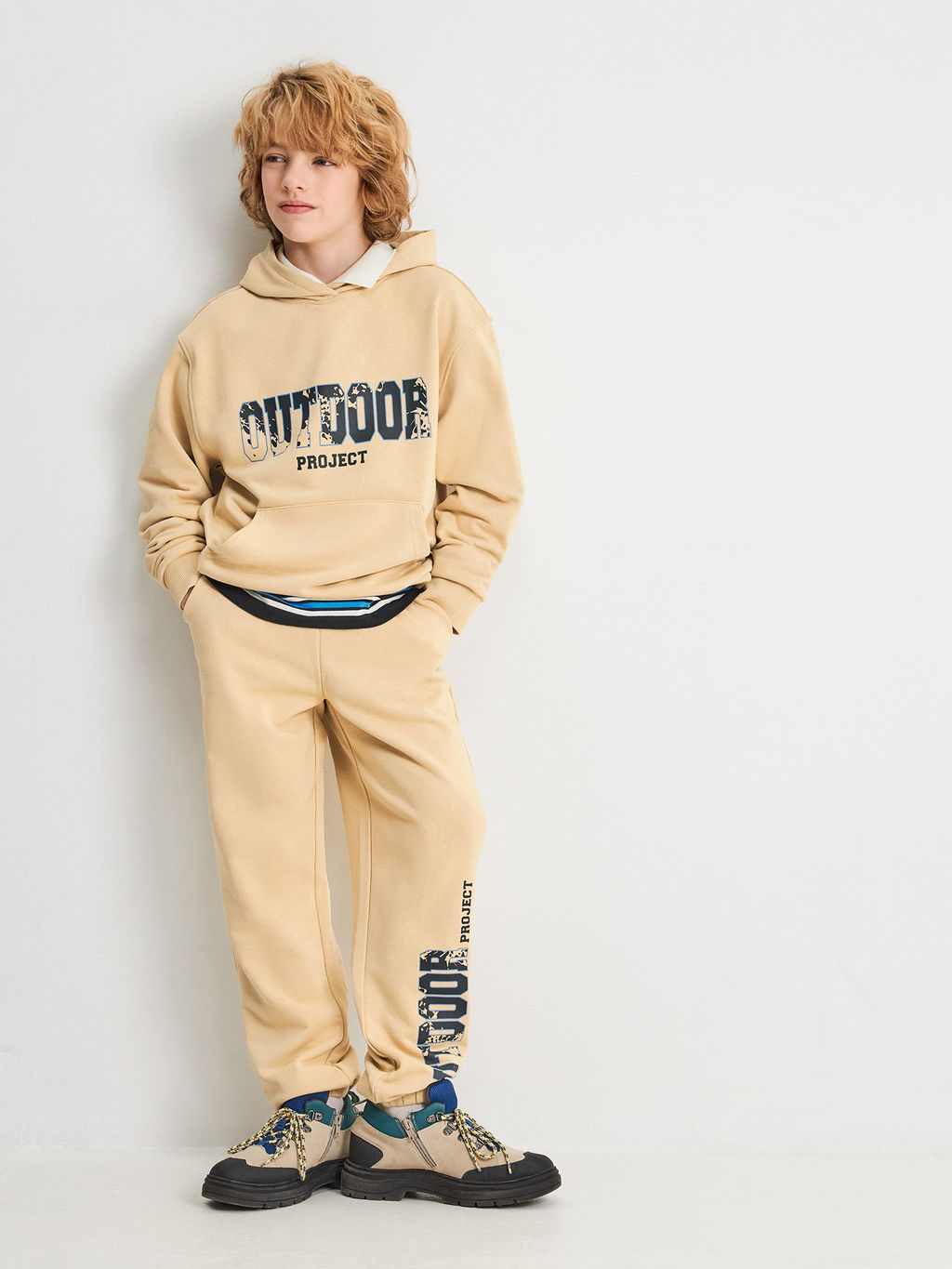 ACOOLA / Брюки детские для мальчиков Zefir_pt светло-серый принт фото 4