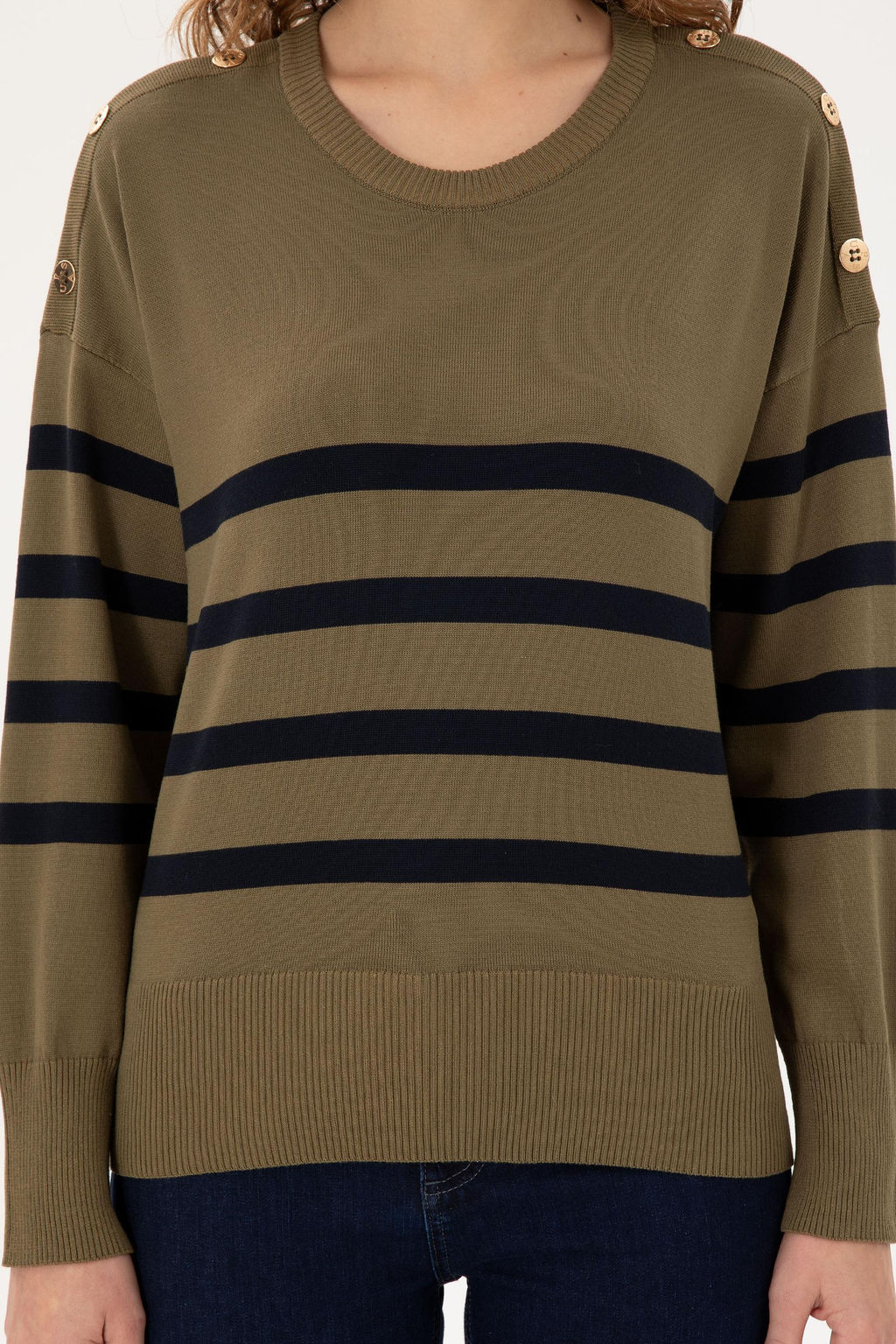 Женский свитер цвета хаки Неожиданная скидка в корзине - U.s. polo assn фото 6