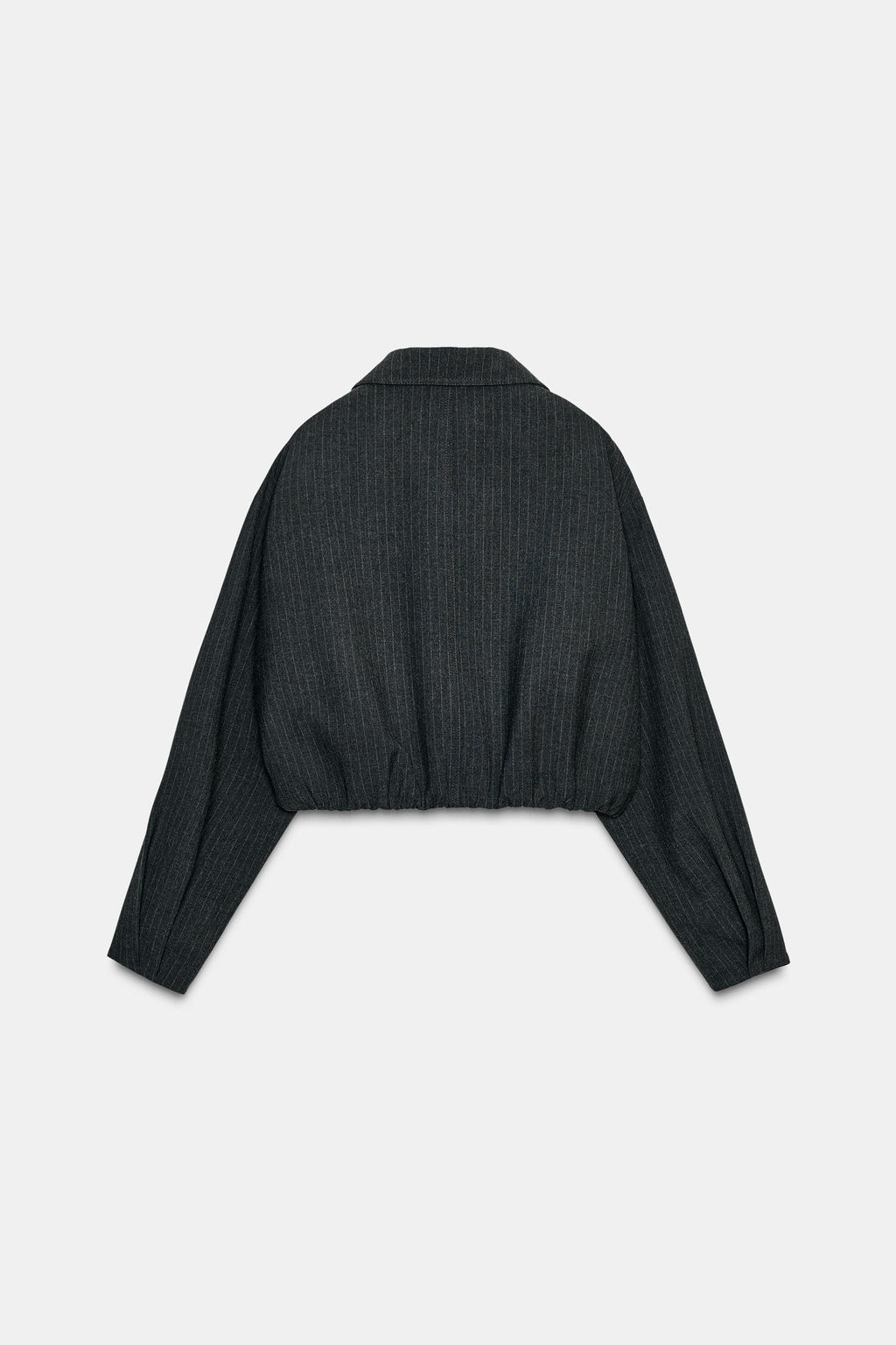 SHORT PINSTRIPE BALLOON BOMBER JACKET - Zara фото 7