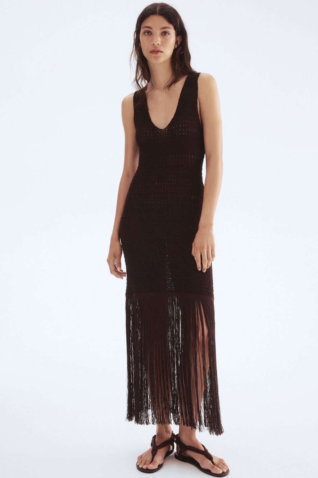 Vestido de punto con flecos - H&m фото 3
