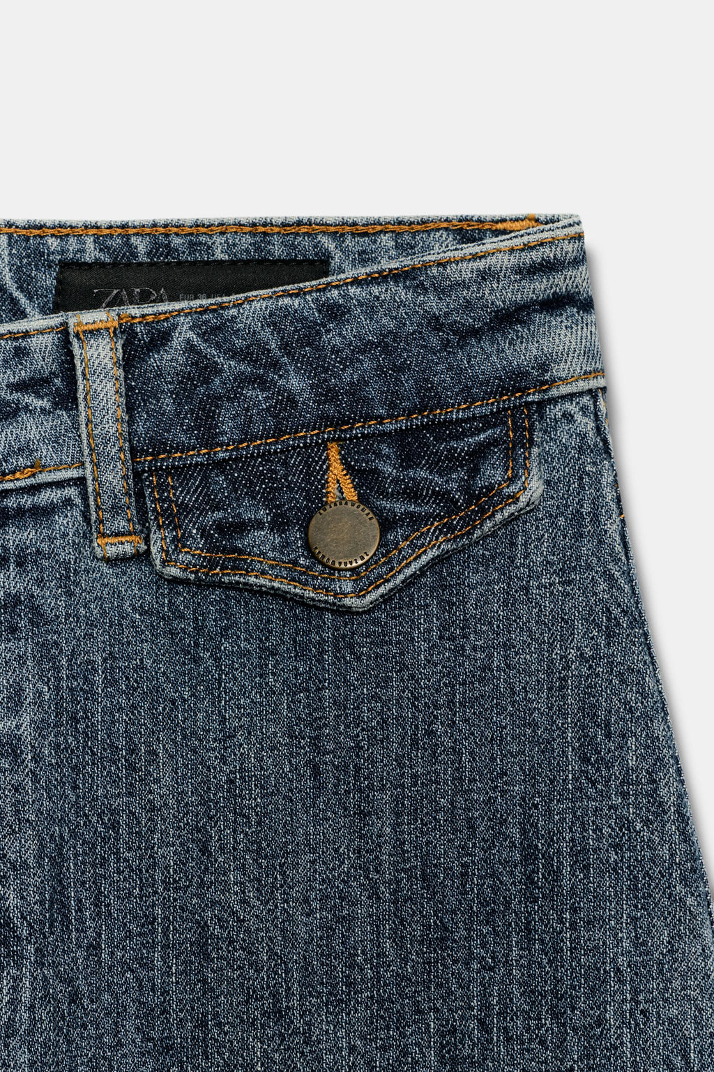 JEANS ZW COLLECTION FLARE TIRO ALTO / Azul - Zara фото 9