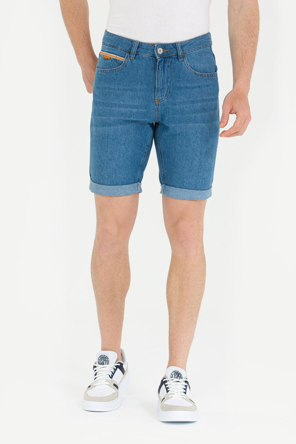 Мужские синие джинсовые шорты - U.s. polo assn фото 2