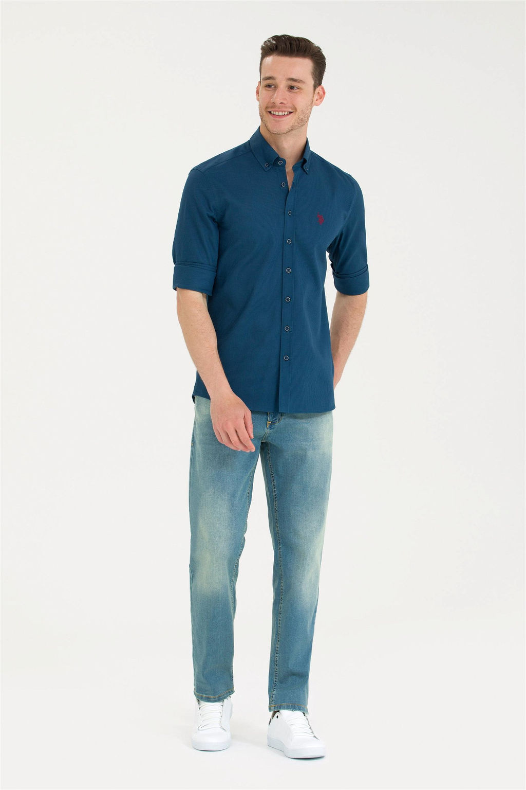 Мужские голубые джинсы - U.s. polo assn фото 8