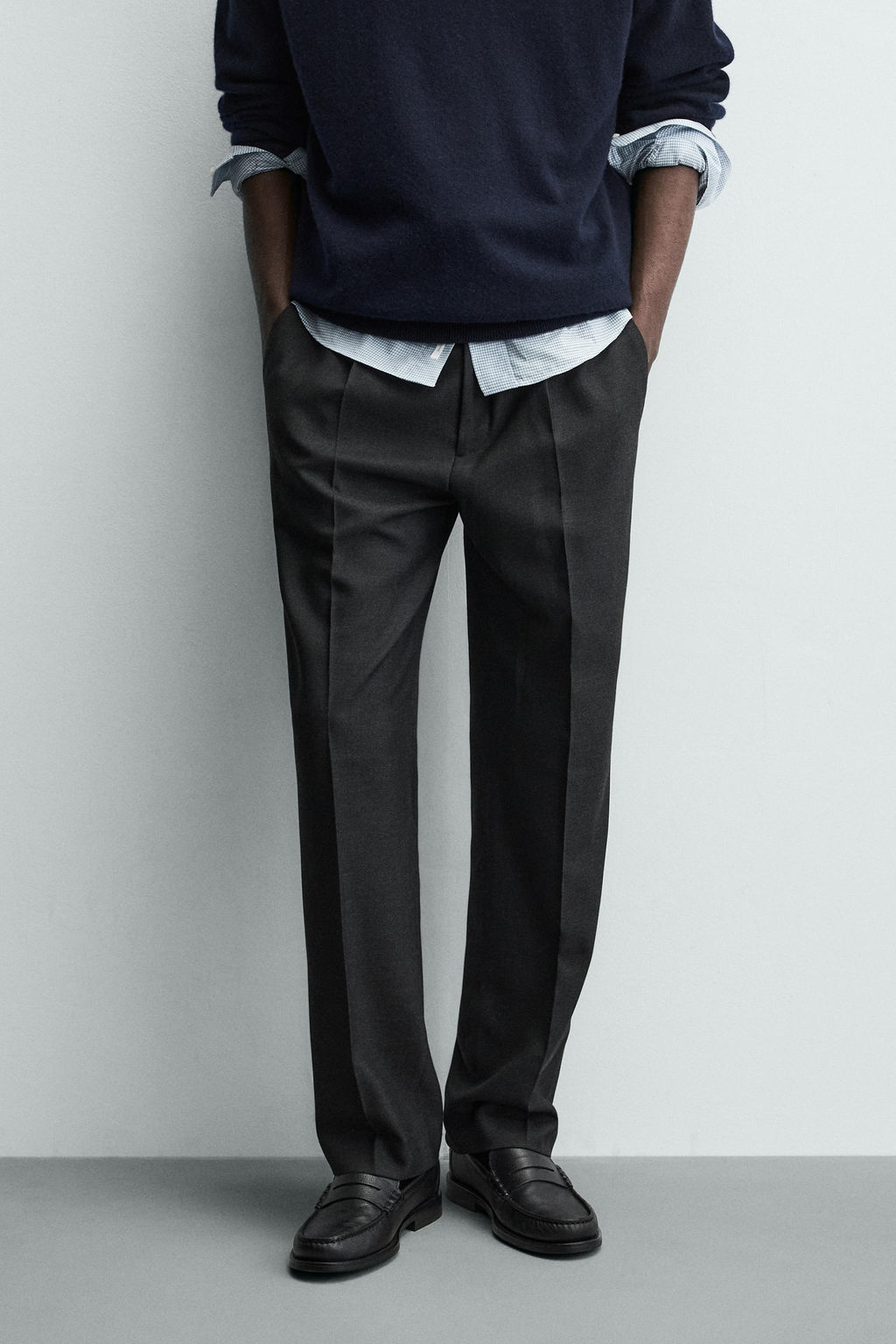 REGULAR FIT PLEATED TROUSERS - Zara фото 19